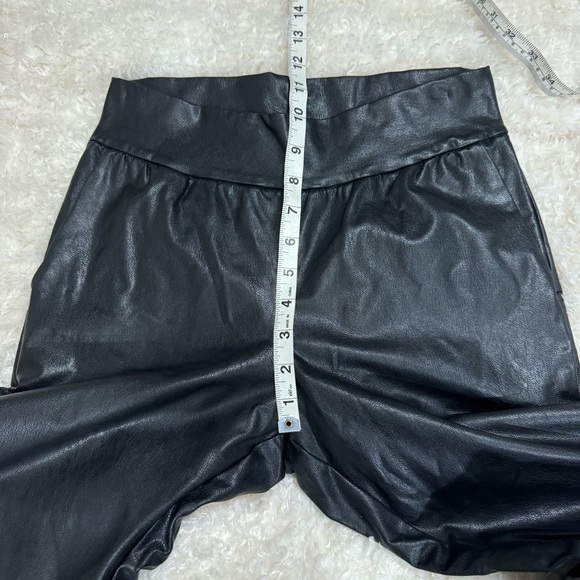 Commando Faux Leather Jogger Womens Size S Black Cozy Chic Stretch Pull On Pants - Picture 6 of 10